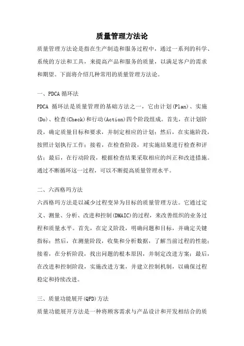 质量管理方法论
