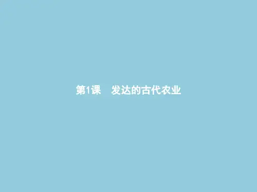 高中历史必修2《发达的古代农业》PPT课件