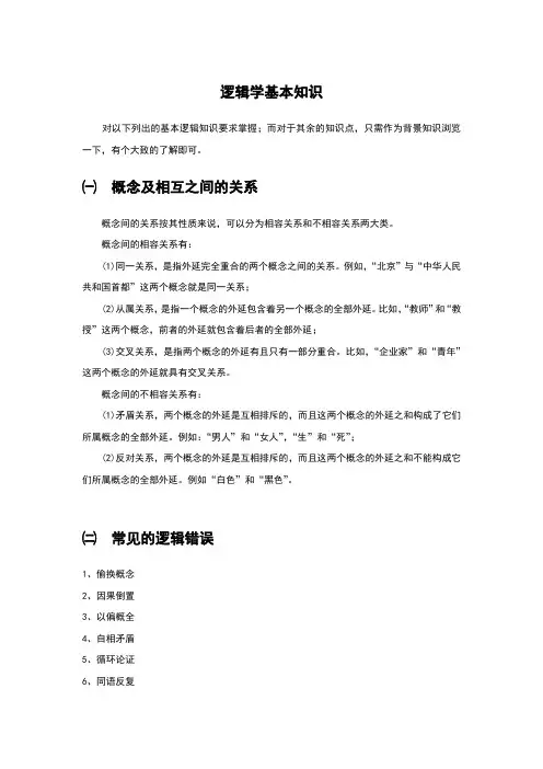 逻辑学基本知识