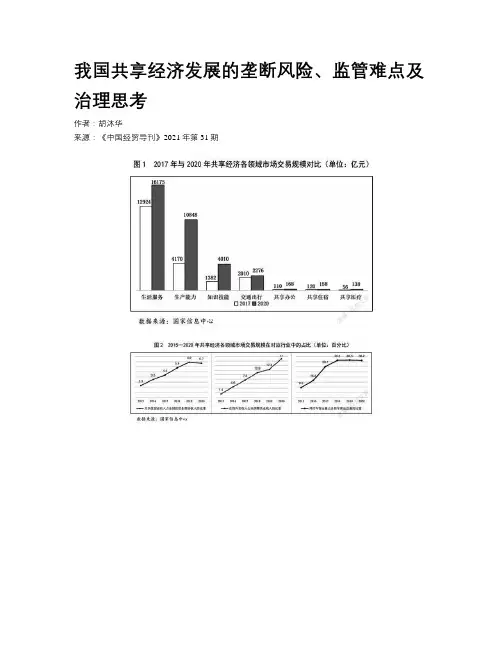 我国共享经济发展的垄断风险、监管难点及治理思考