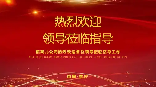 XX公司热烈欢迎领导莅临指导PPT模板课件