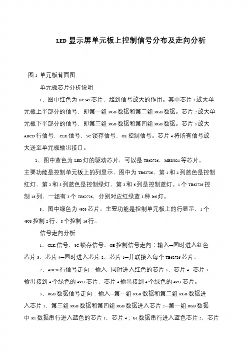 LED显示屏单元板上控制信号分布及走向分析