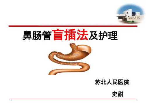 15史甜-床边盲插鼻肠管技术与管理