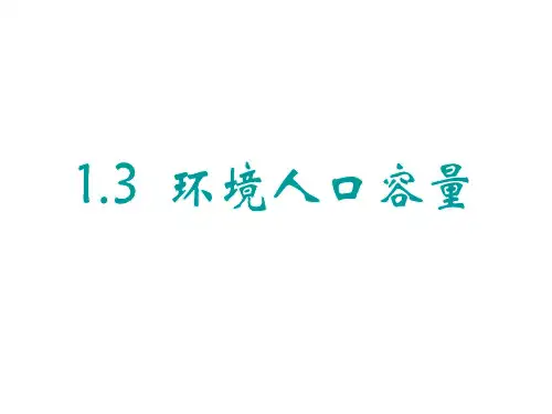 环境人口容量