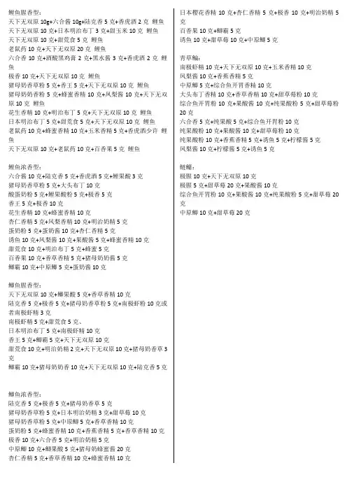台湾101小药配比