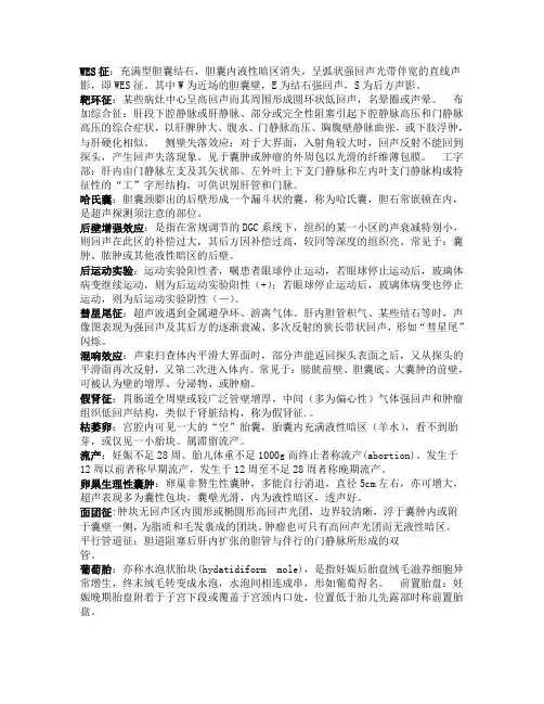 超声诊断学名词解释及大题