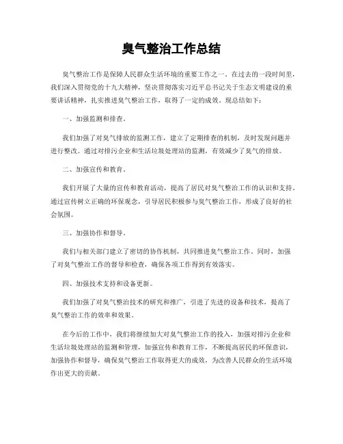 臭气整治工作总结