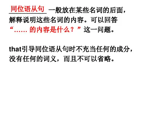 that 等引导的同位语从句