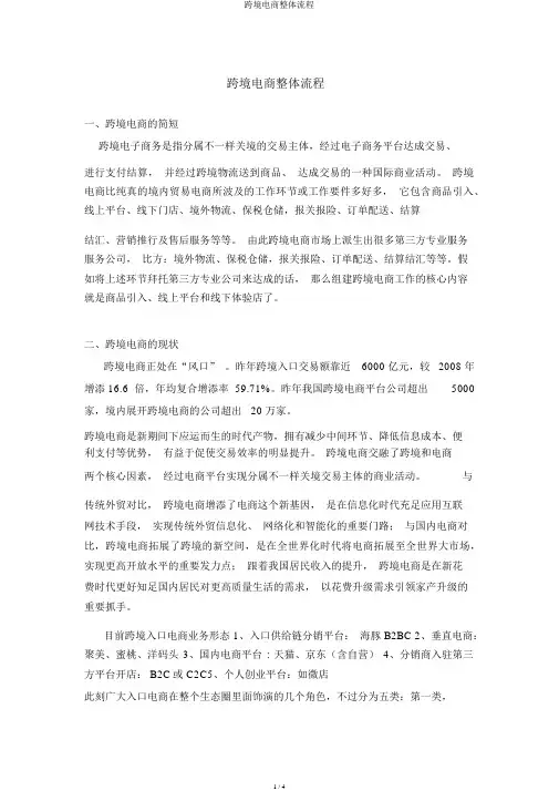 跨境电商整体流程