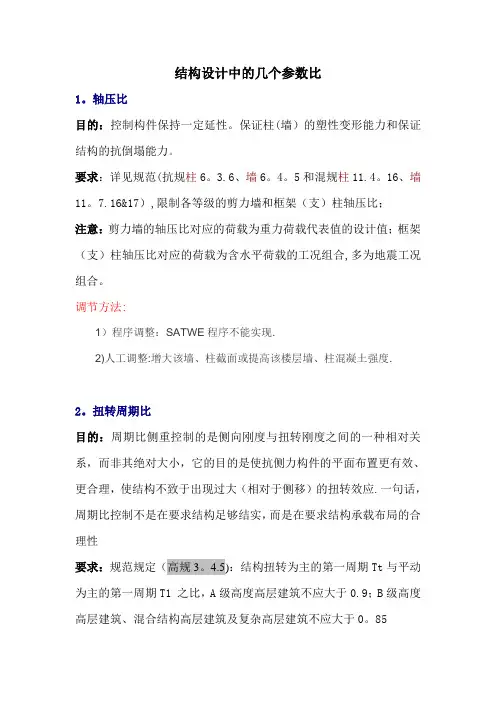 结构设计中的8个参数比(超限)调节方法