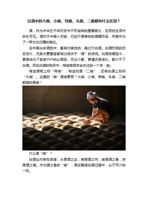 白酒中的大曲、小曲、特曲、头曲、二曲都有什么区别？