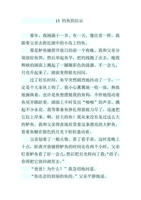 13 钓鱼的启示