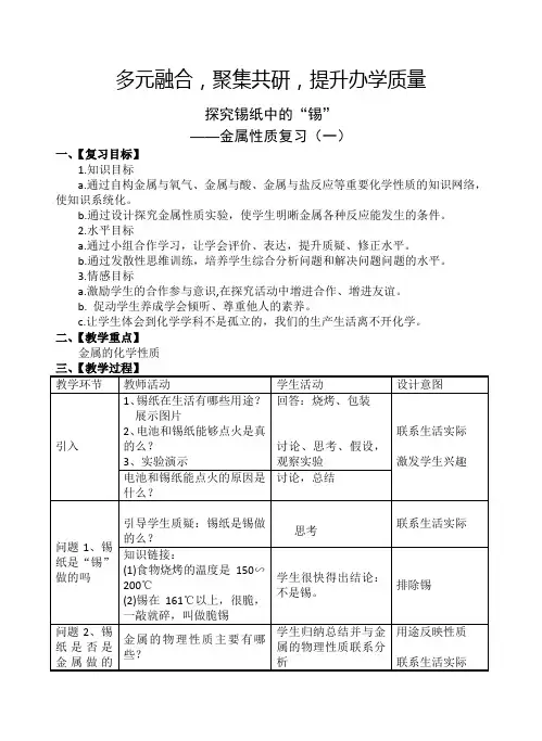 沪教新课标九年级上册初中化学《第五章 金属的冶炼与利用 整理与归纳》_0