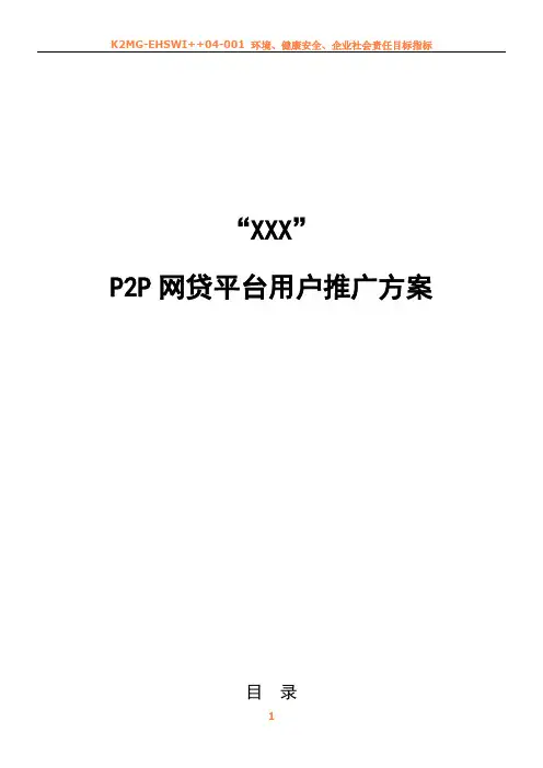 P2P网贷平台推广方案 (2)