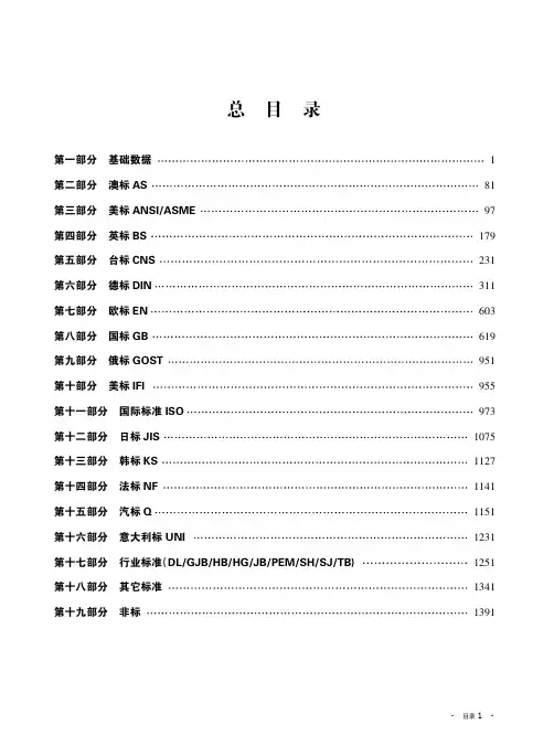紧固件标准目录大全2015版
