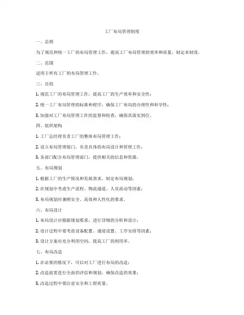 工厂布局管理制度