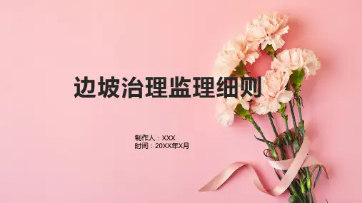 边坡治理监理细则