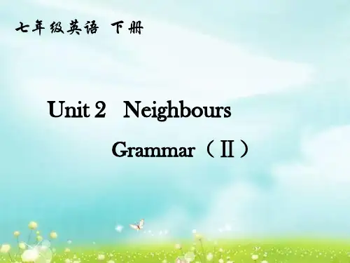 牛津译林版七年级英语下册Unit2 Grammar(2)课件