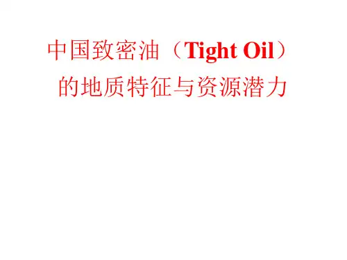 中国致密油(TightOil)的地质特征与资源潜力