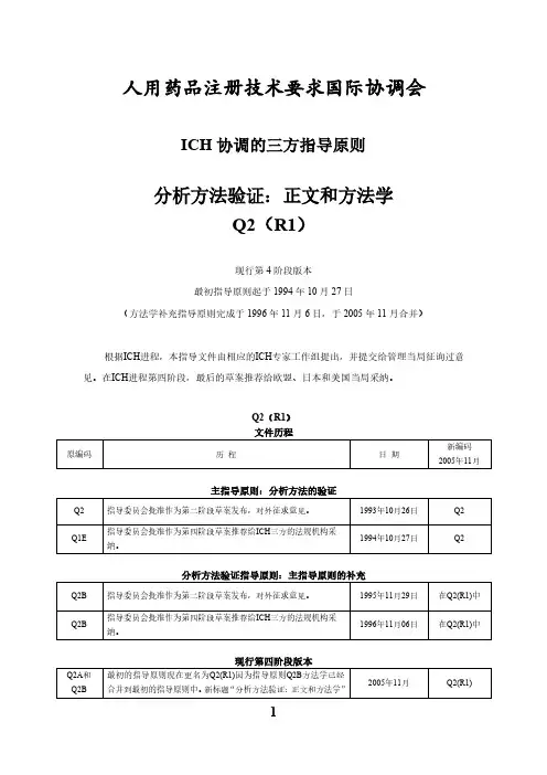 中文版 ICH Q R 分析方法验证