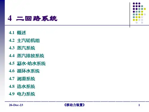 二回路系统A核动力装置课件