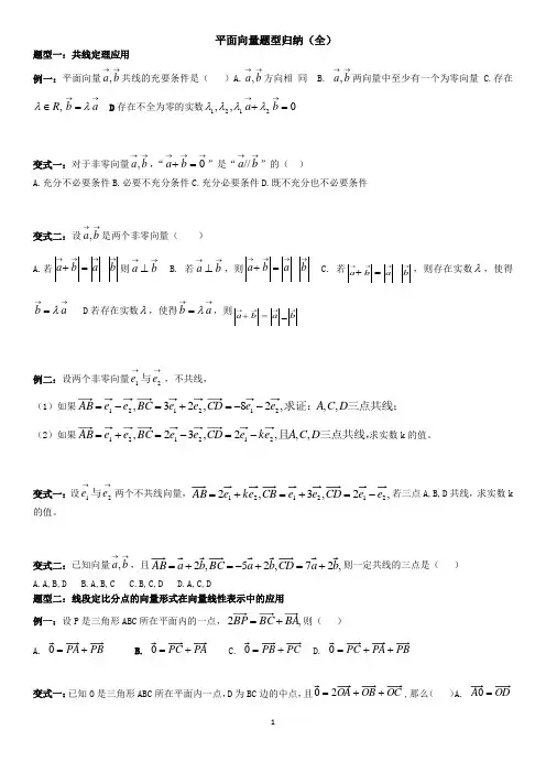 正余弦定理题型总结(全)汇总