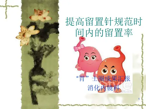 提高留置针规范时间内留置率PPT课件