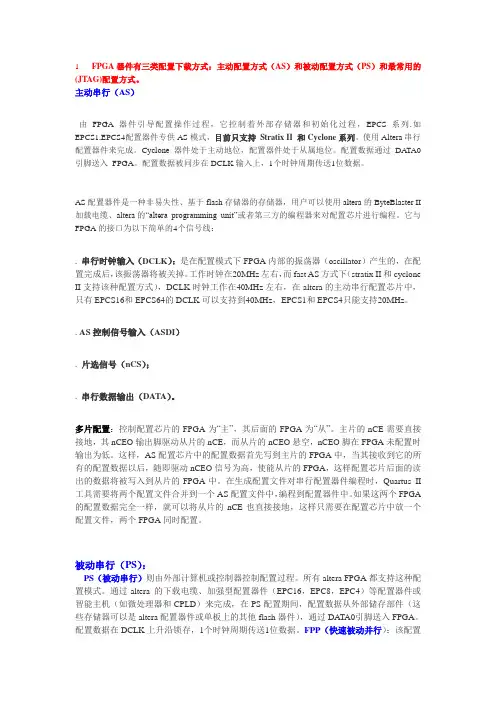 FPGA配置方式及过程