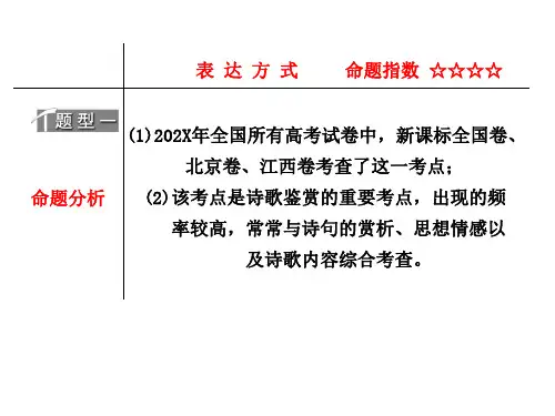 古诗鉴赏之表达方式(2018届)ppt模板
