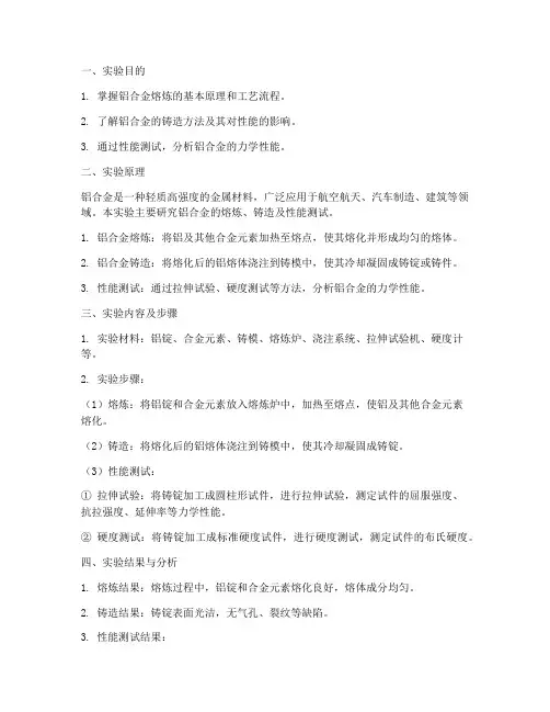 铝合金_实验报告