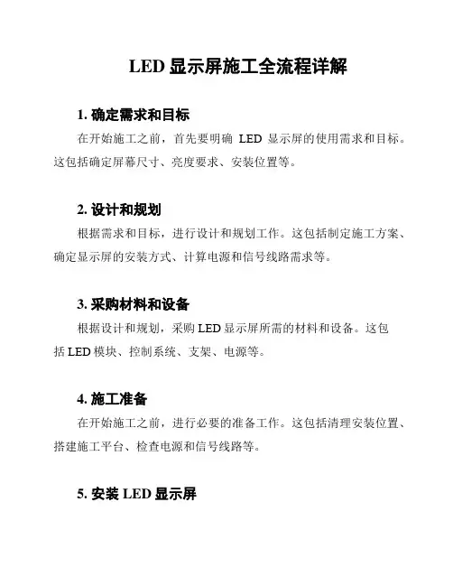 LED显示屏施工全流程详解