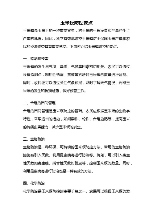 玉米螟防控要点