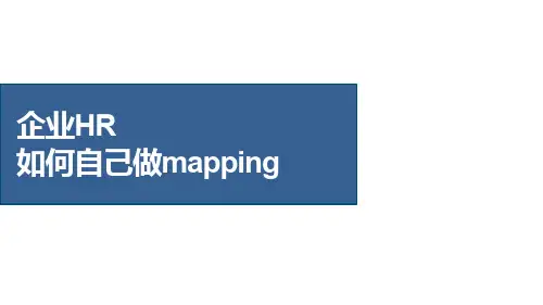 5-12企业HR如何自己做mapping