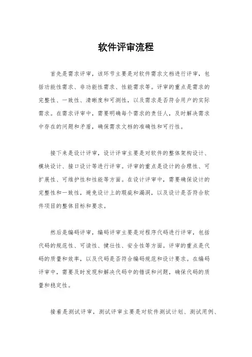 软件评审流程
