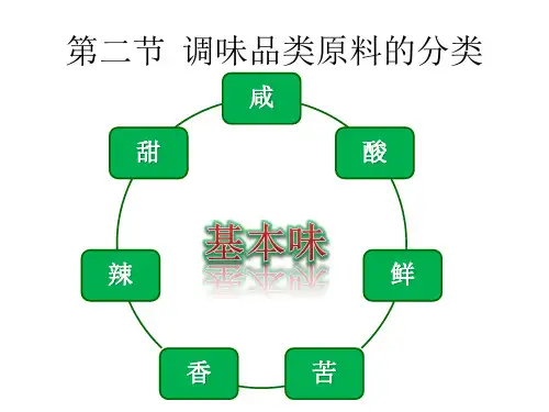 烹饪原料知识课件第九章 调味品类原料——酸味调味品