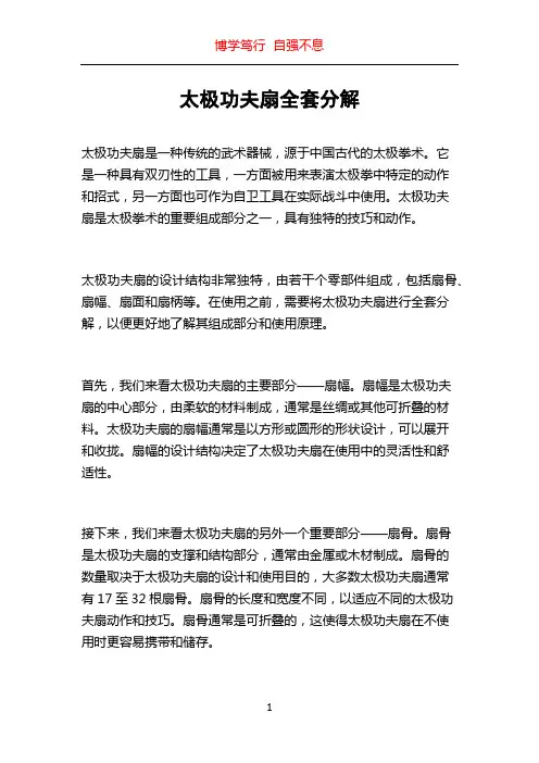 太极功夫扇全套分解