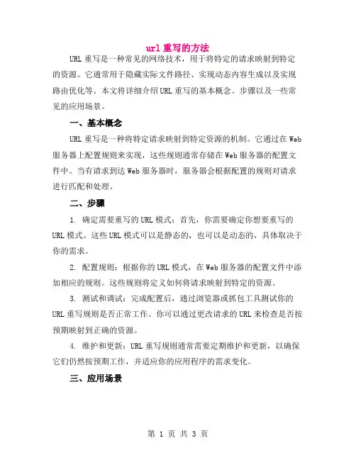 url重写的方法