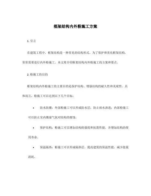 框架结构内外粉施工方案