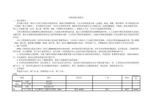 可吸收缝合线简介