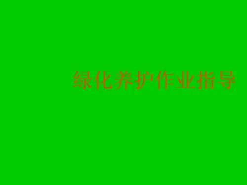 绿化养护管理PPT课件