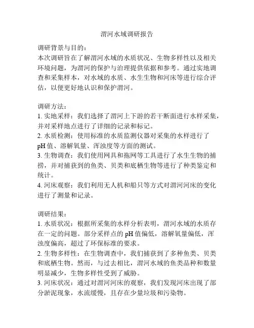 渭河水域调研报告