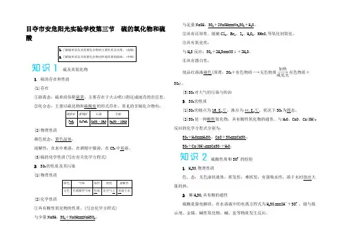 高考化学讲义硫的氧化物和硫酸(含解析)
