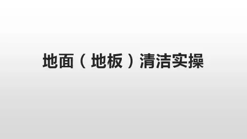 地面(地板)清洁实操