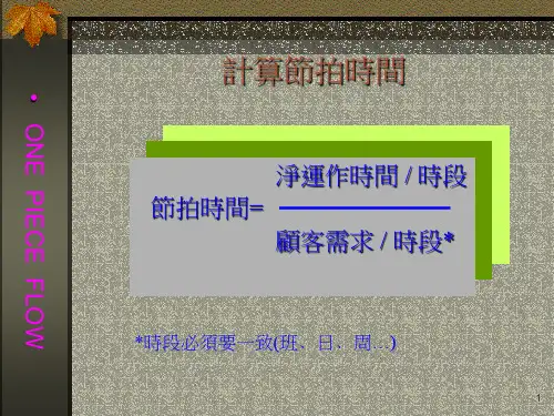 单件流生产模式培训课件