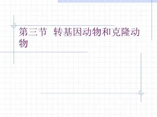 转基因动物和克隆动物
