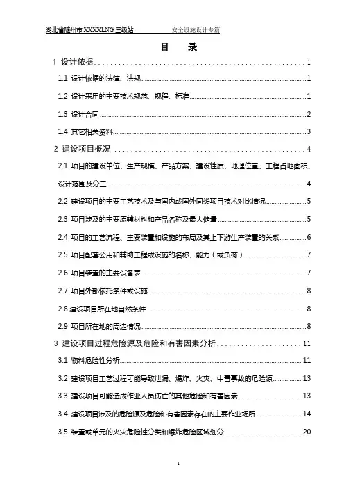安全设施设计专篇(最新版)