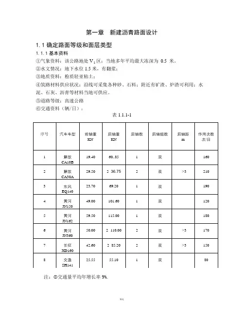 路基路面 工程课程设计