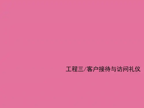 客户接待与拜访礼仪ppt课件
