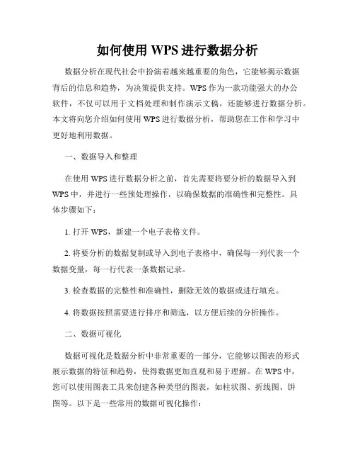 如何使用WPS进行数据分析