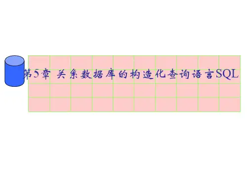 关系数据库的结构化查询语言SQL